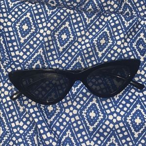 Black cat eye glasses